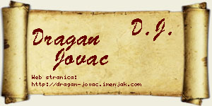 Dragan Jovac vizit kartica